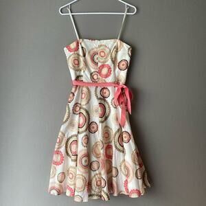 BCBG Maxazria sz 6 vinage y2k floral midi‎ dress